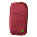 Red Travel Wallet With Closure Zip Document Organiser Passport Ticket Holde