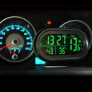 Car Voltage Digital Monitor Battery Alarm Clock LCD Temperature Thermeter
