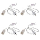 4 Pcs Cable Plug in Pendant Light Fitting with On/Off Switch E27 Lamp Holder