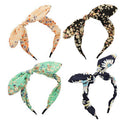 4XWide Ribbon Bowknot Headband Hairband Wire Bendy Bow Rabbit Bunny Ear ZHP
