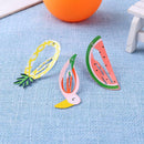 2pcs Kids Cute Colorful Fruit Hair Clip Snap Hairpin Hair Accessories (D) A