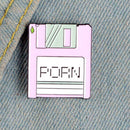 Creative Memory Card Brooches Cartoon Badge Jacket Backpack Pins (Style 2) A