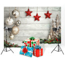 Christmas Photographic Art Cloth Backdrop Wall Studio Prop Family Decor (C) A