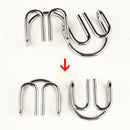 16pcs/2Set Metal Puzzle Wire IQ Mind Brain Kids Adults Stress Reliever Toys