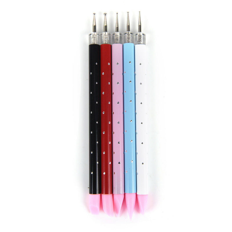 Double Different Head Dotting Pen Nail Dotting Tool Tips Bead Picker Wax Pen  Gw