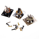 3PCS 6.35cm Metal Square Output Jack Plates Socket for Electric Guitar Bass