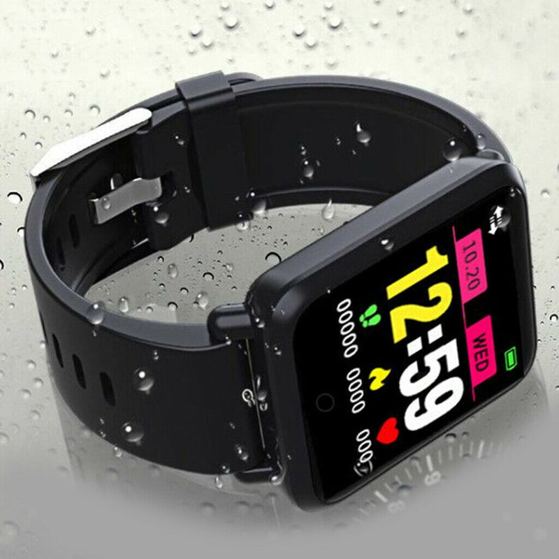 1.44" Smart Bracelet Wristwatch Sports Fitness Tracker IP67 Waterproof Black