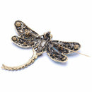 Wedding dress Valentine dragonfly clear pendant brooch Birthday gift green R8M3
