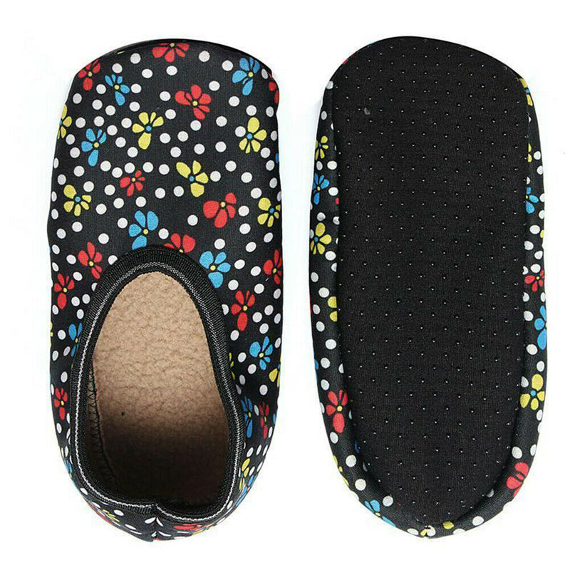 Women Home Yoga Flower Printing Sweat Absorb Pilates Non Slip Indoor Boat Socks