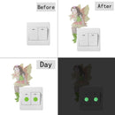 DIY Angel Diamond Painting Luminous Switch Stickers Bedroom Wall Decals