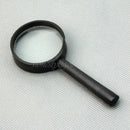 Handheld Black Plastic Frame 40mm Diameter Glass Lens 10x Magnifier Magnifying