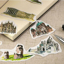 42 pcs Travel Around World Famous Building Craft Scrapbook Decorative Stick K4X8