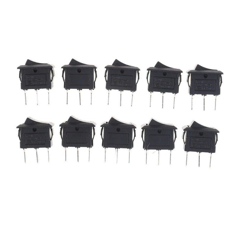 10PCS KCD11 3A/250V 3 Pin SPDT ON-OFF-ON 3 Position Snap Rocker Switch S Ew