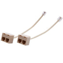2 Pcs 6P4C RJ11 Male to 2x Female Splitter Tele pone Connector Adapter I4J3