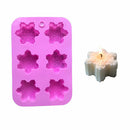6Six Silicone Snowflake Mold Candle Soap DIY Aromatherapy Plaster CandleY Hn