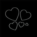 5Pc Love Heart Design Metal Cutting Die For DIY Scrapbooking Album Paper Card ES