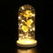 Mini Light Nightlight Rose Shaped With Wood