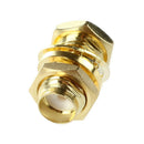 5 Pcs SMA Female Nut Bulkhead Crimp Straight RF Coax Connectors Adapters