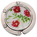 Three Flowers Plants Prints Foldable Handbag Hook Holder Table Hanger