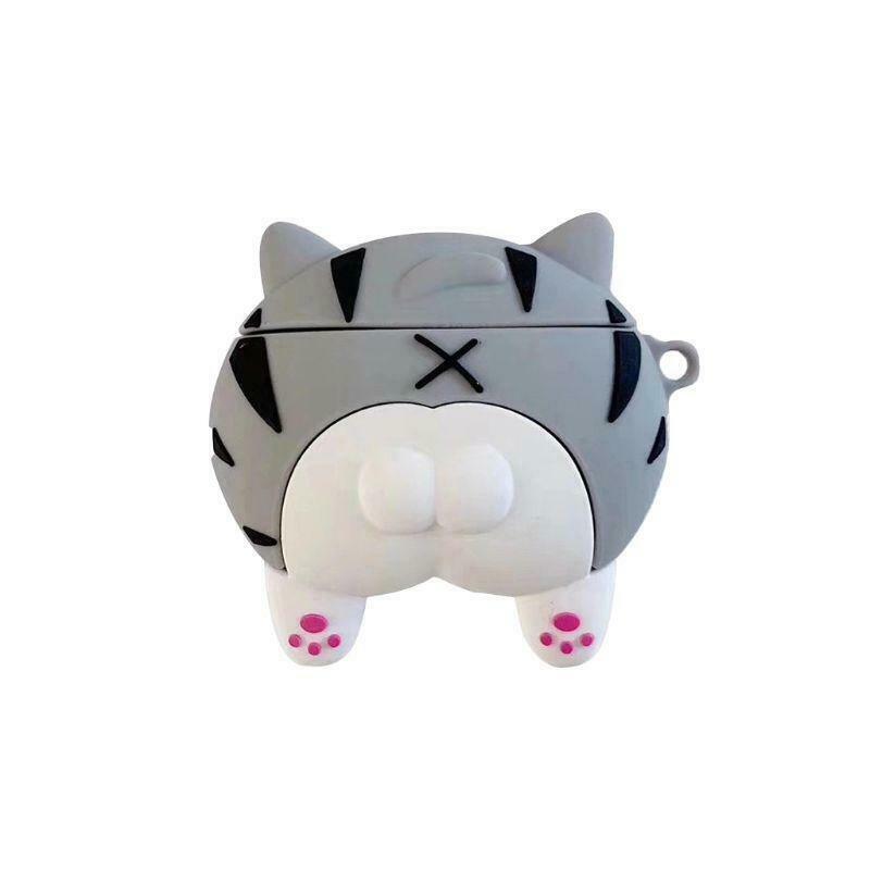 Cute Kitten Pattern Case Silicone Protective Cover for Airpods 1/2 Charging Box