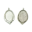 10Pcs 22x29mm Blank Fruit Bezel Tray Base for DIY Cabochon Necklace Pendant