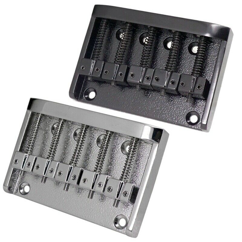 5 Strings Saddle Bridge Fixed Tailpiece for Electric Guitar Bass Strings Mu