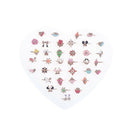 6x Fashion Handmade Adjustable Kids Cute Crystal Rings Children Jewelry Gift ME