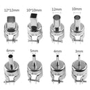 8pcs Round Heat Gun Soldering Station Blower Nozzles for 850 Hot Wind Gun A
