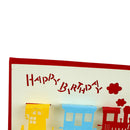 3DTrain Greeting Card PopUp Paper Cut Postcard Birthday Valentines Party Gift JR