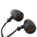 1 Pair DC 12V Universal Motorcycle Amber Turn Signals  Lights Indicator Black