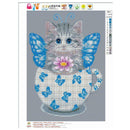 DIY 5D Diamond Embroidery Cup Cat Painting Cross Stitch Craft Home Decor 30x40cm
