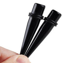 18 Pieces Ear Tapers Full Kit Acrylic Earring Stretcher Tunnel (Black) U6H6