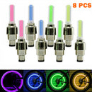 8X Bike Bicycle Car Motorcycle Wheel Tire Valve Cap Neon Lamp LED Flash Light ST