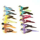 12pcs Artificial Foam Bird Colorful Feather Bird Home Wedding Decoration