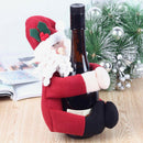 2pcs Red Wine Bottle Cover Santa Claus Christmas Home Party Decoration