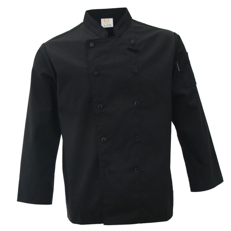 Chef Waiter Double-breasted Coat Uniform Long Sleeve Jacket Clothes XXXL