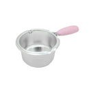 Kitchen Chocolate Fondue /Cheese Melting Pot Heater Small Aluminum Pot Pink