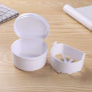2 Layer Dental False Teeth Bath Box Denture Storage Box Case Container+Net AU