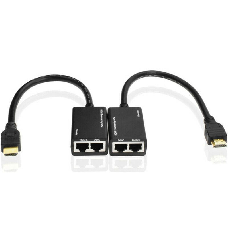 30m 1080P HDMI Over CAT5e CAT6 1.65Gbps 165MHz Cable Ethernet Repeater Extender