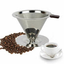 Stainless Steel Coffee Dripper Coffee Filter for Pour-Over Brewing and Stra