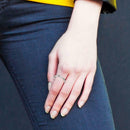 6pcs Punk Style Fashion Ring Arrow Hollow Knuckle Ring Unisex Retro Jewelry A