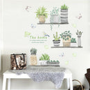 Garden Plant Bonsai Flower Butterfly Wall Stickers Home Decor Living Room K M8D7