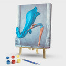 Acrylic Painting By Numbers DIY Blue Ballet Girl Hand Painted Picture Craft A
