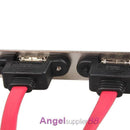 Computer Case Baffle 2 Port SATA to 2 ESATA External PCI Slot Cable Bracket