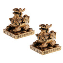 Pack of 2 Pi Xiu Statue Sculpture Sculpture Living Room Office Decoration
