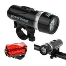 New 5 LED Bicycle Mountain Bike Lamp Set Lights Front Rear Bike Lights