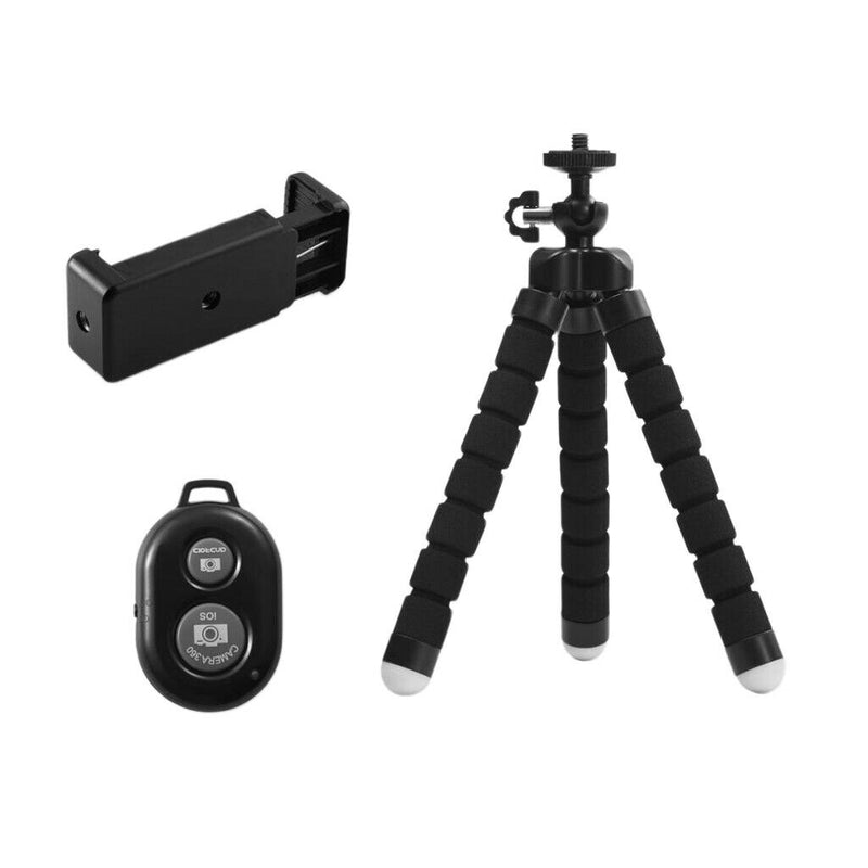 Universal Flexible Tripod Phone Camera Stand Holder with Bluetooth Remote