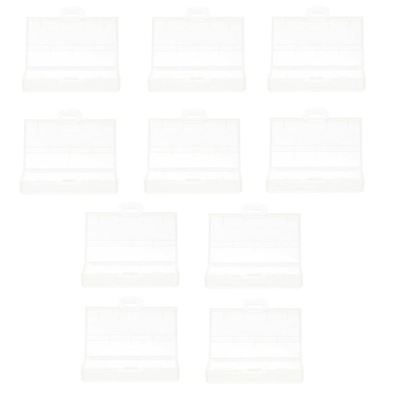 10x Plastic Battery Case Holder Storage Box Cover For 18650 Battery