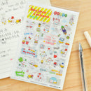 6 Sheets Cartoon Stickers DIY Calendar Diary Book Scrapbook Crafts Set