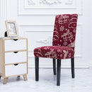 2pcs Snowflake Pattern Stretch Universal Dinning Living Room Chair Covers
